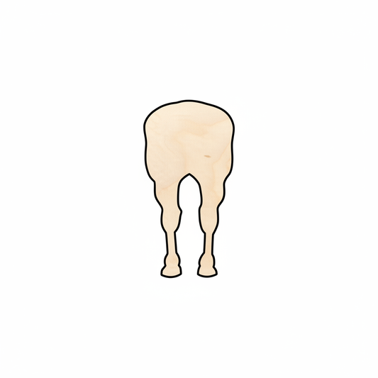 Unfinished Wood Horse Backside Shape - Craft - up to 46" DIY NameSigns.com