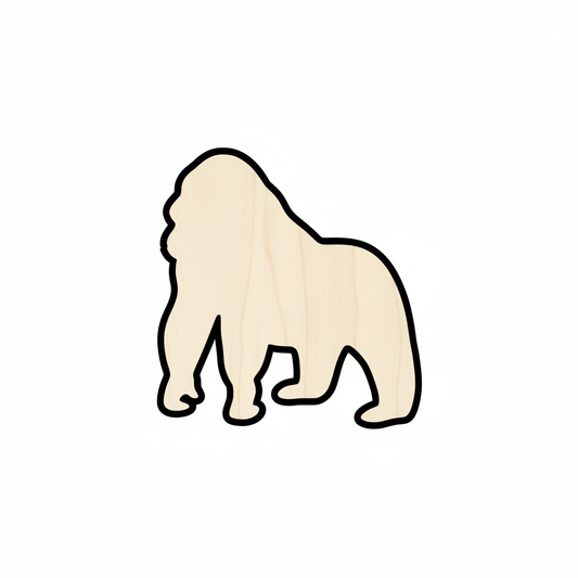 Unfinished Wood Gorilla Shape - Animal - Wildlife - Craft - up to 46" DIY NameSigns.com