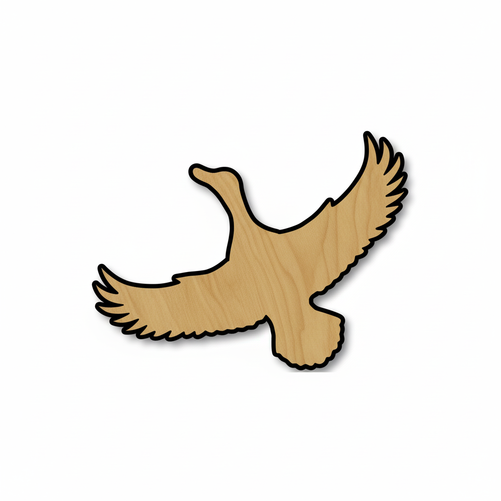 Unfinished Wood Flying Duck Shape - Animal - Wildlife - Craft - up to 46" DIY NameSigns.com