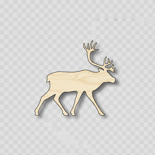 Unfinished Wood Caribou Shape - Animal - Wildlife - Craft - up to 46" DIY NameSigns.com