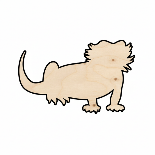 Unfinished Wood Bearded Dragon Silhouette - Craft- up to 46" DIY NameSigns.com