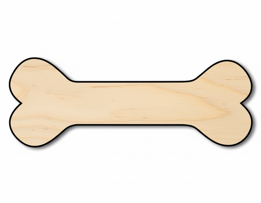 Unfinished Wood Dog Chew Bone Silhouette | DIY Dog Craft Cutout | up to 46" DIY NameSigns.com