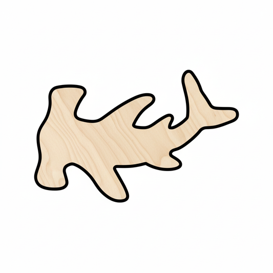 Unfinished Wood Hammerhead Shark Shape - Craft - up to 46" DIY NameSigns.com