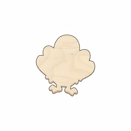 Unfinished Wood Cute Turkey Shape - Craft - up to 46" DIY NameSigns.com