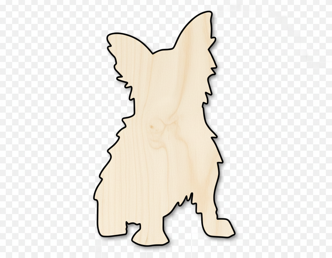 Unfinished Wood Cute Dog Shape - Pet Craft - up to 46" NameSigns.com