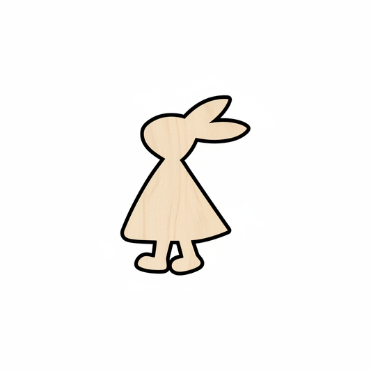Unfinished Wood Walking Female Rabbit Shape - Craft - up to 46" DIY NameSigns.com