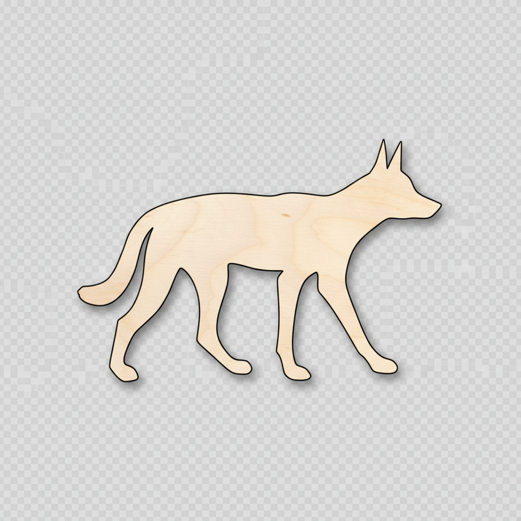 Unfinished Wood Dingo Shape - Animal - Craft - up to 46" DIY NameSigns.com