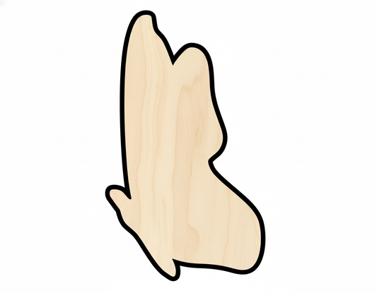 Unfinished Wood Flying Butterfly Silhouette - Animal Craft - up to 46" DIY NameSigns.com