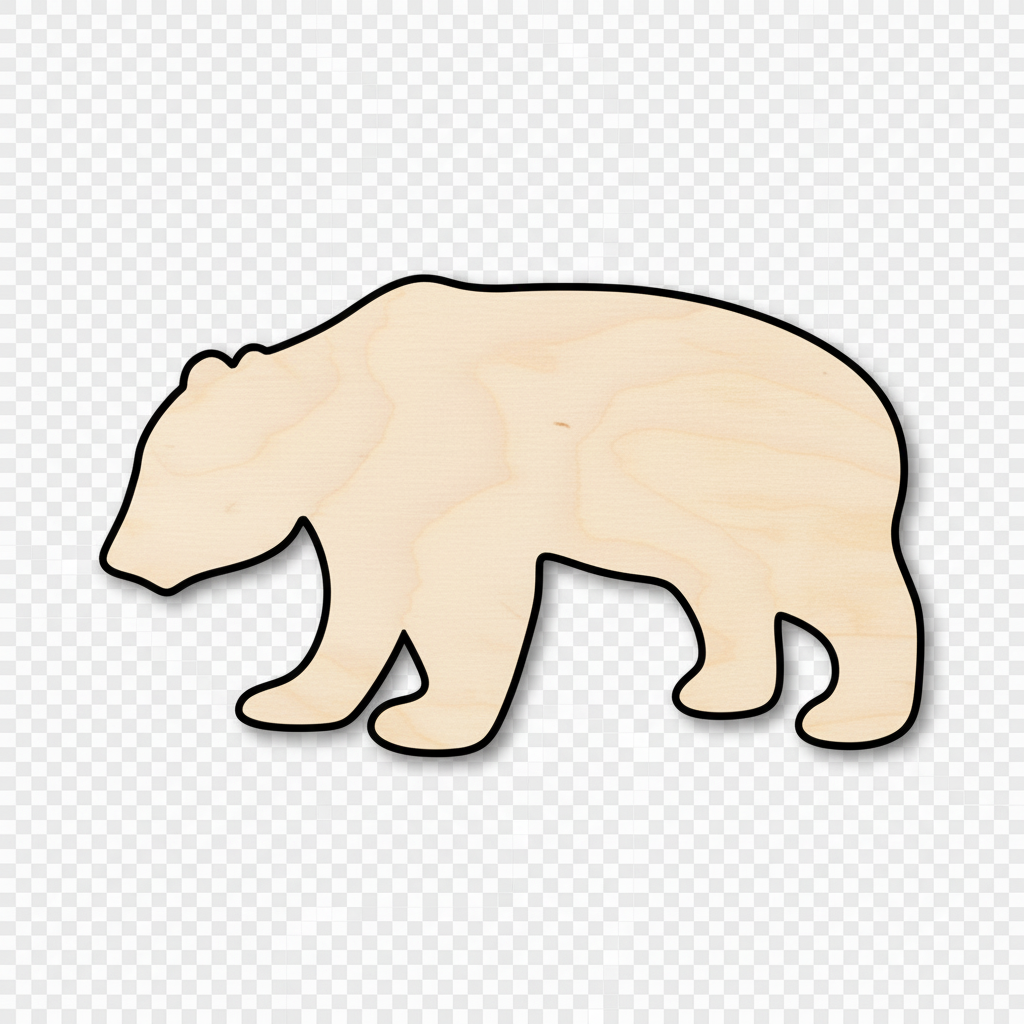 Unfinished Wood Panda Bear Shape - Animal - Craft - up to 46" DIY NameSigns.com