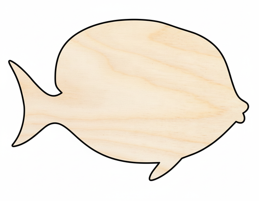 Unfinished Wood Yellow Tang Shape - Craft - up to 46" NameSigns.com