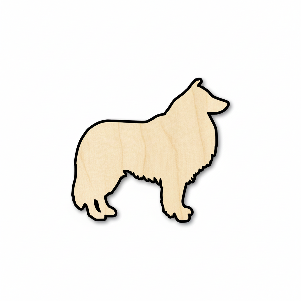 Unfinished Wood Shetland Sheepdog Shelti Dog Shape - Craft - up to 46" DIY NameSigns.com