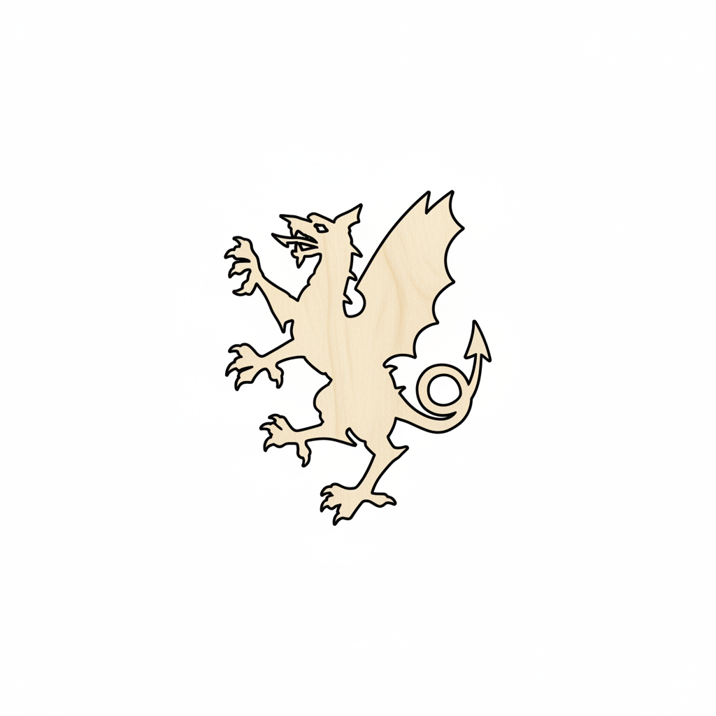 Unfinished Wood Dragon Shape - Craft - up to 46" DIY NameSigns.com