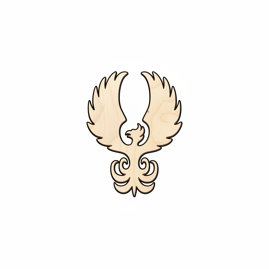 Unfinished Wood Phoenix Shape - Mythical - Beast - Craft - up to 46" DIY NameSigns.com