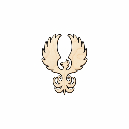 Unfinished Wood Phoenix Shape - Mythical - Beast - Craft - up to 46" DIY NameSigns.com