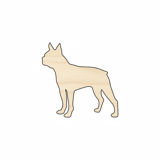 Unfinished Wood Boston Terrier Dog Shape - Animal - Pet - Craft - up to 46" DIY NameSigns.com