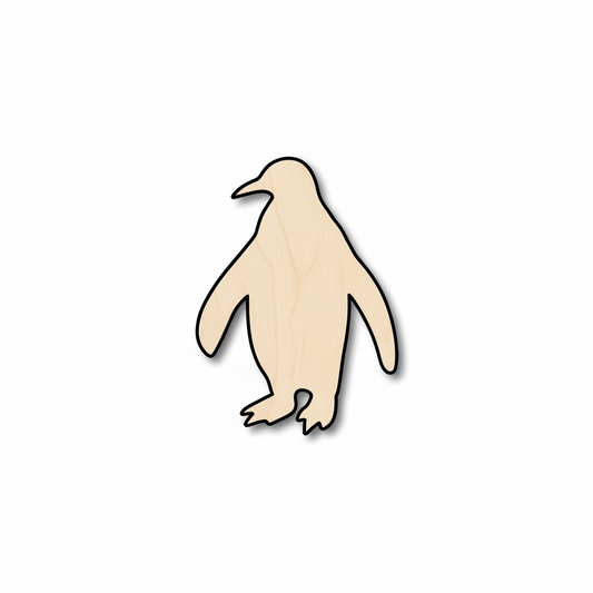 Unfinished Wood Penguin Shape - Craft - up to 46" DIY NameSigns.com