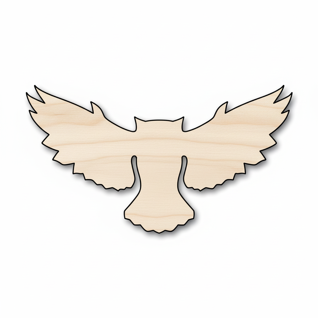 Unfinished Wood Flying Owl Silhouette - Craft- up to 46" DIY NameSigns.com