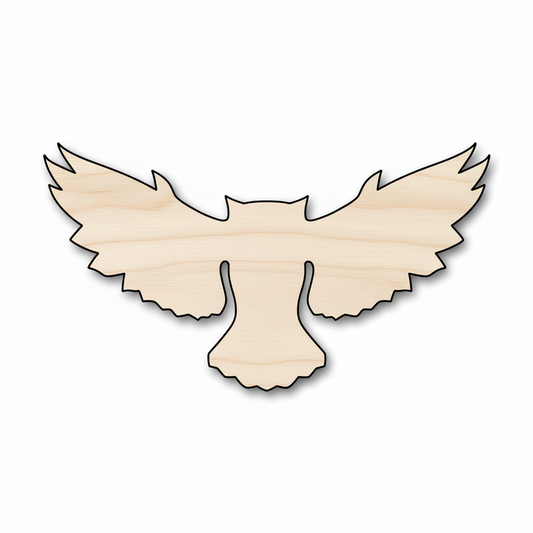 Unfinished Wood Flying Owl Silhouette - Craft- up to 46" DIY NameSigns.com