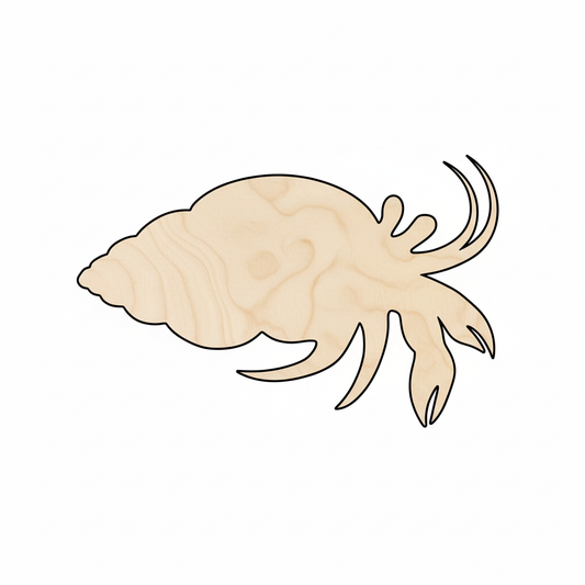 Unfinished Wood Hermit Crab Shape - Ocean - Beach - Nursery - Craft - up to 46" DIY NameSigns.com