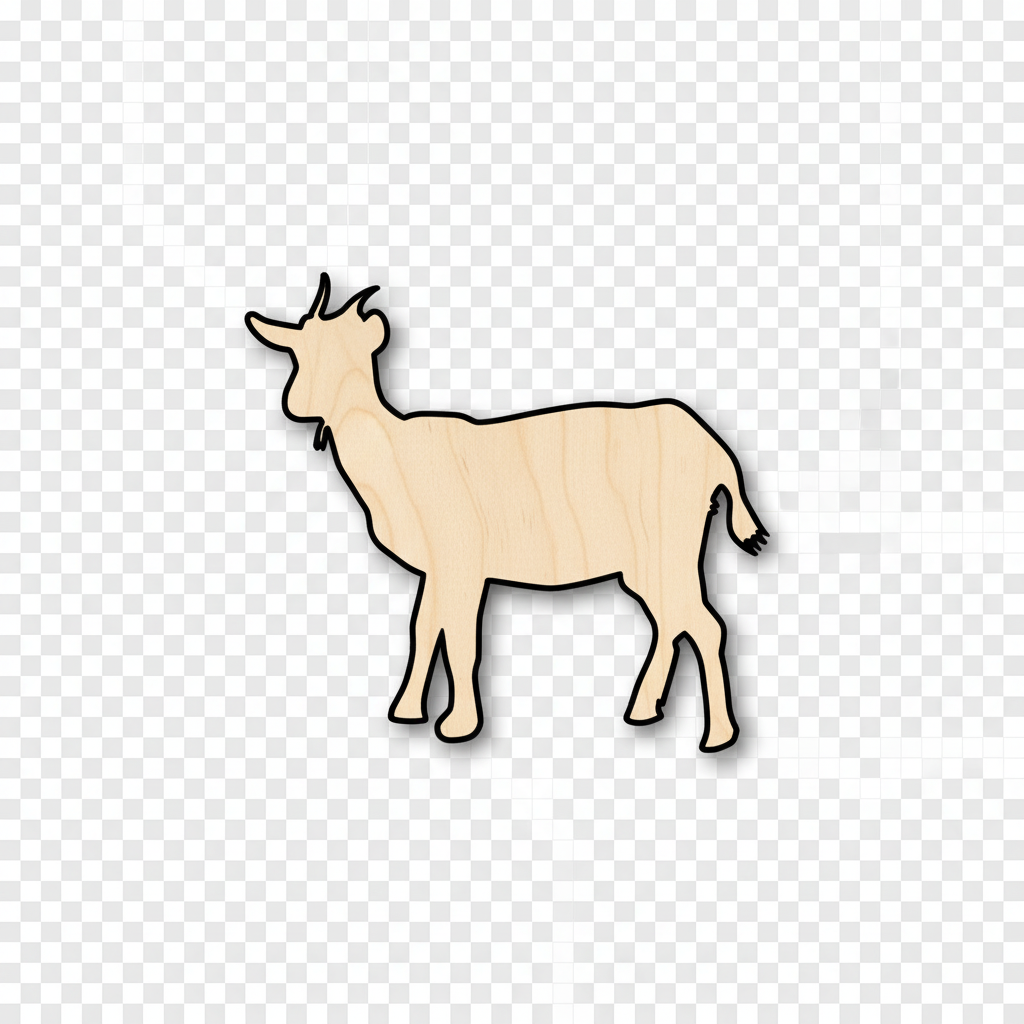 Unfinished Wood Billy Goat Farm Animal Shape - Craft - up to 46" DIY NameSigns.com
