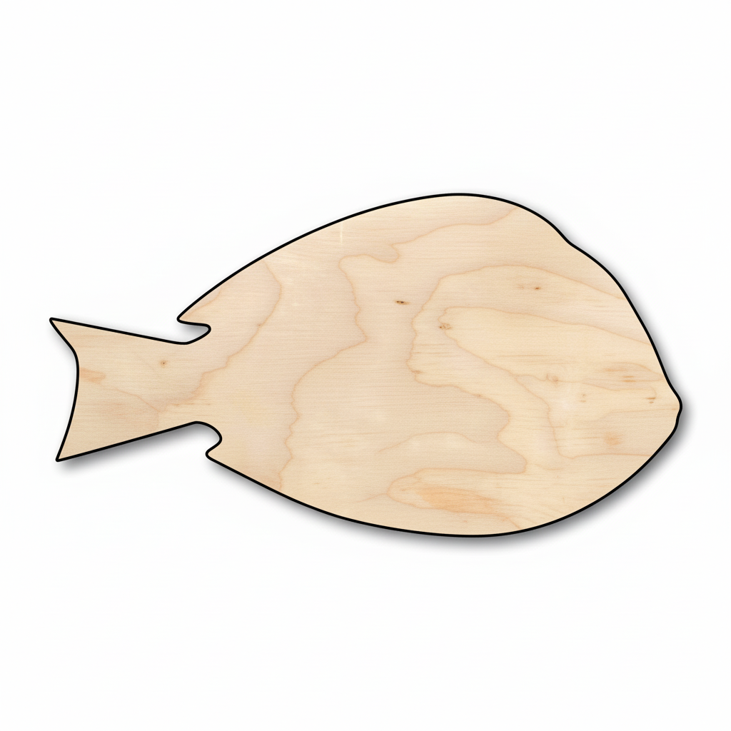 Unfinished Wood Blue Tang Fish Silhouette - Craft- up to 46" DIY NameSigns.com