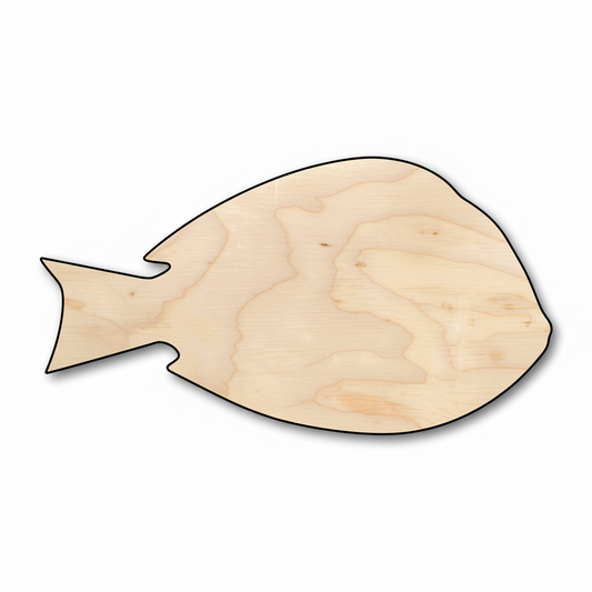 Unfinished Wood Blue Tang Fish Silhouette - Craft- up to 46" DIY NameSigns.com