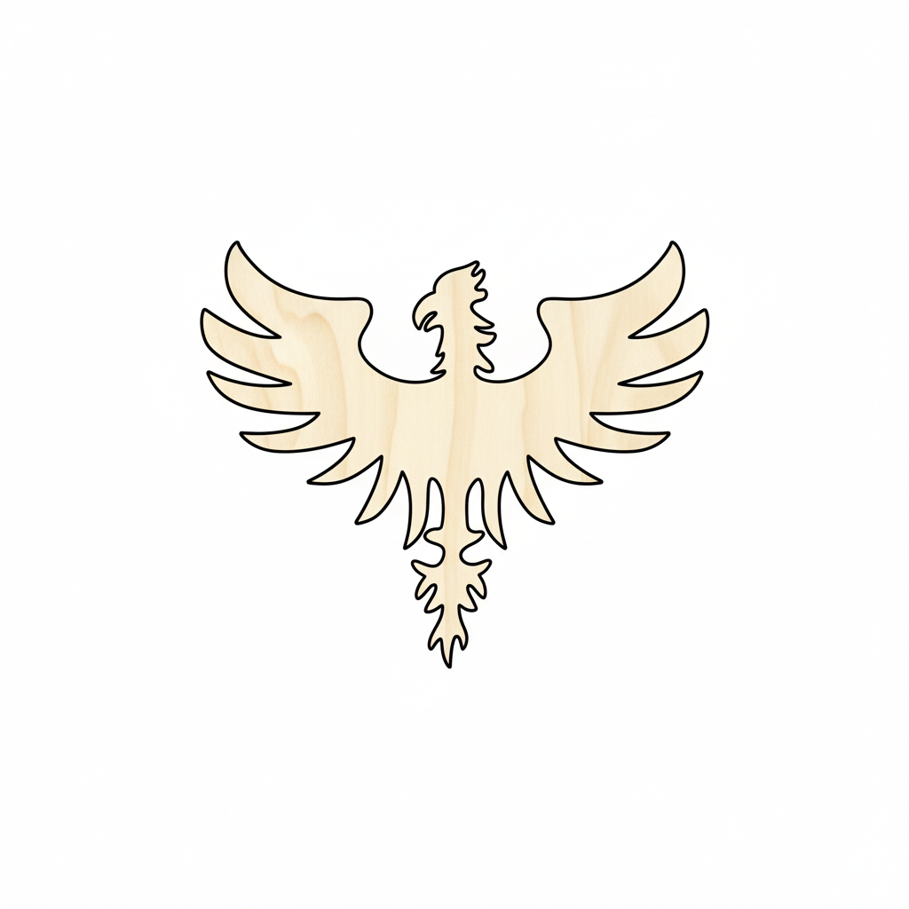 Unfinished Wood Phoenix Mythical Shape - Craft - up to 46" DIY NameSigns.com