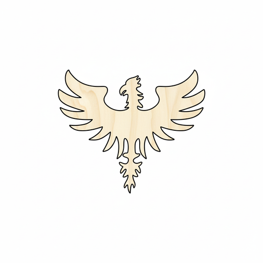 Unfinished Wood Phoenix Mythical Shape - Craft - up to 46" DIY NameSigns.com
