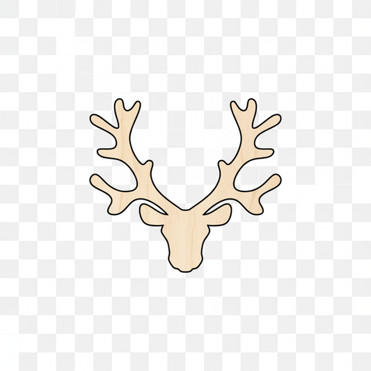 Unfinished Wood Reindeer Head Antlers Shape - Animal - Wildlife - Craft - up to 46" DIY NameSigns.com