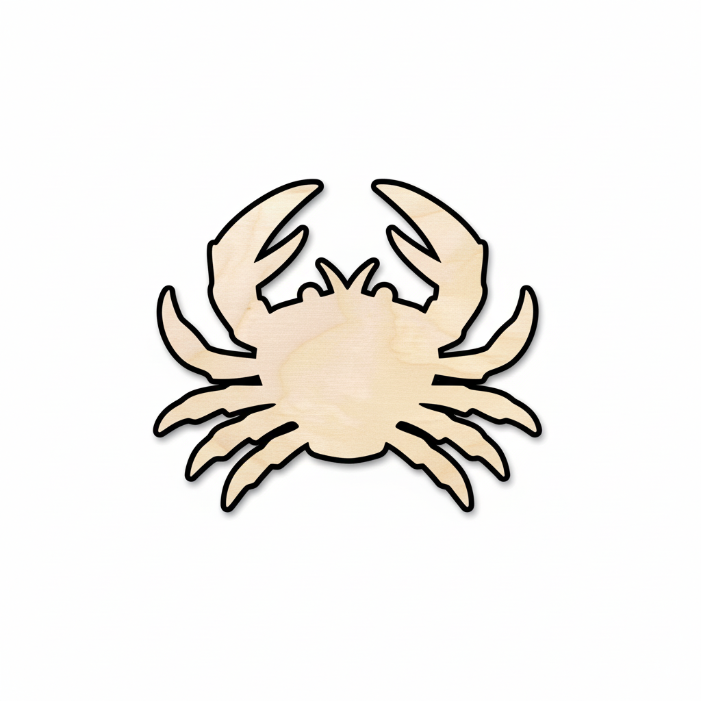 Unfinished Wood Crab Silhouette - Craft- up to 46" DIY NameSigns.com