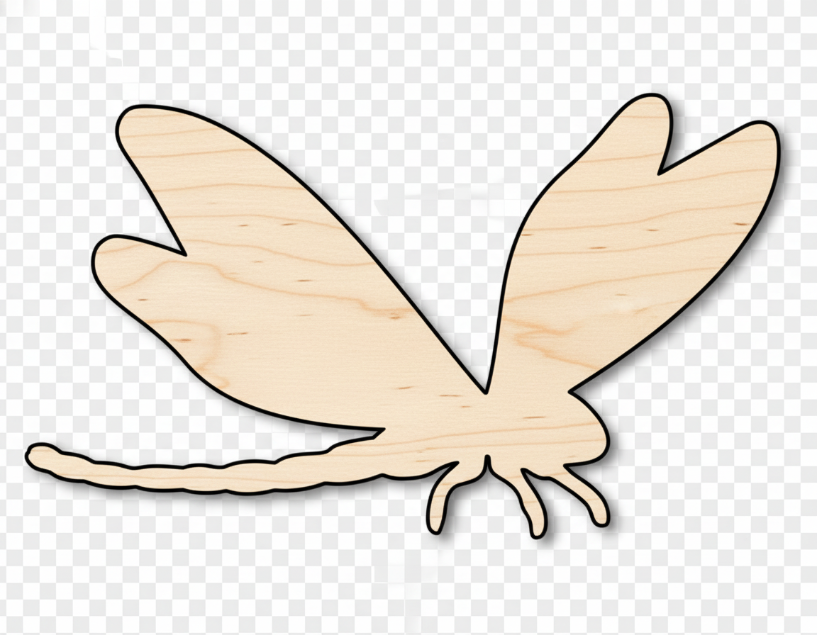 Unfinished Wood Dragonfly Silhouette - up to 46" DIY NameSigns.com