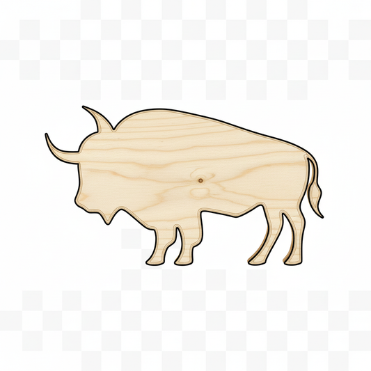 Unfinished Wood Buffalo Bison Shape - Animal - Craft - up to 46" DIY NameSigns.com