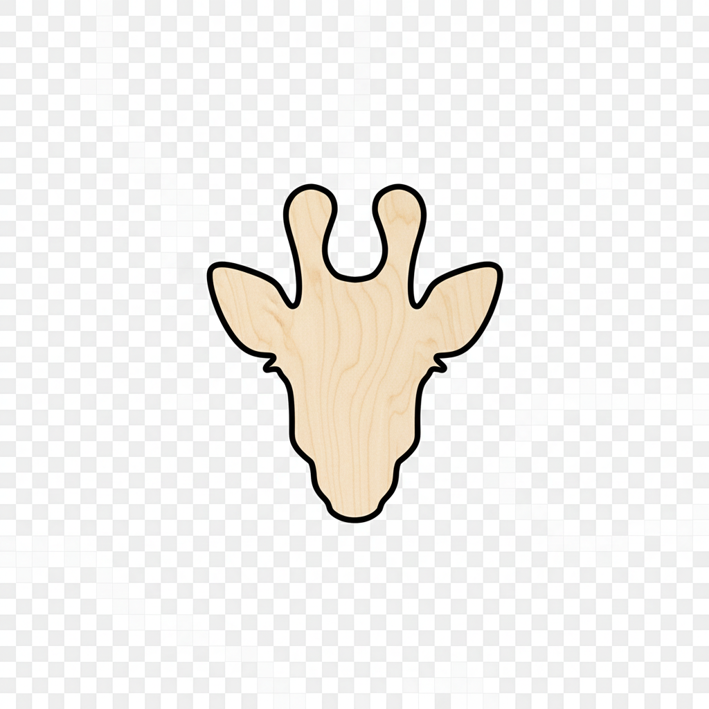 Unfinished Wood Giraffe Head Shape - Animal - Wildlife - Craft - up to 46" DIY NameSigns.com