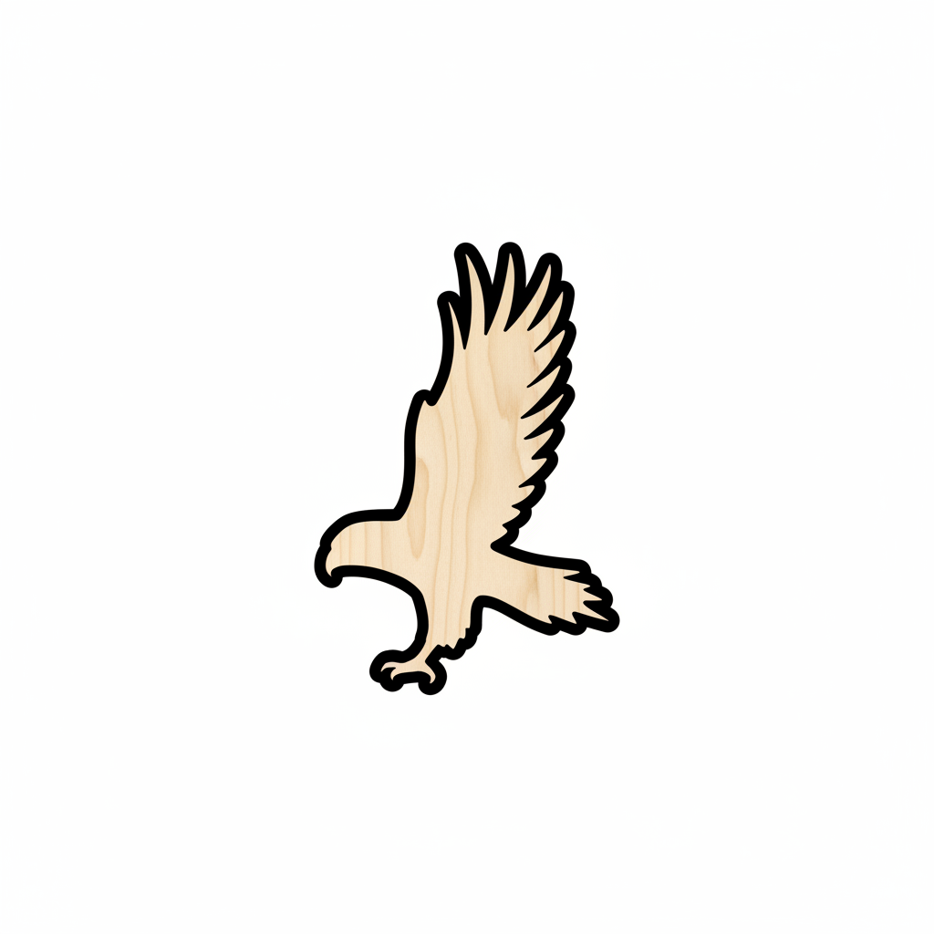 Unfinished Wood Hawk Shape - Animal - Wildlife - Craft - up to 46" DIY NameSigns.com