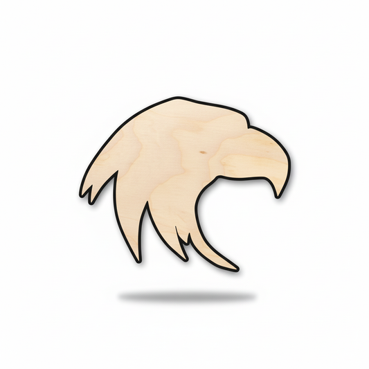 Unfinished Wood Eagle Head Patriotic Shape - Craft - up to 46" DIY NameSigns.com