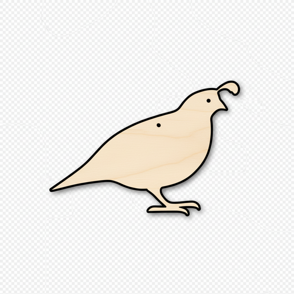 Unfinished Wood Quail Shape - Animal - Wildlife - Hunting - Craft - up to 46" DIY NameSigns.com