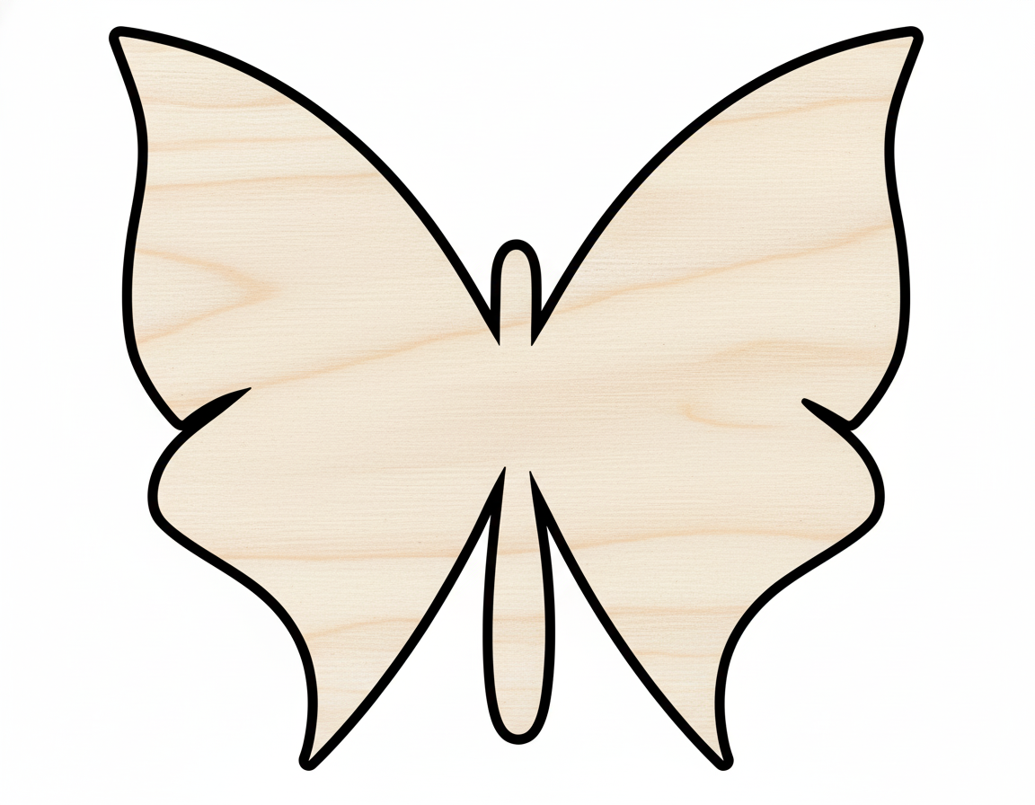 Unfinished Wood Butterfly Silhouette - Animal Craft - up to 46" DIY NameSigns.com