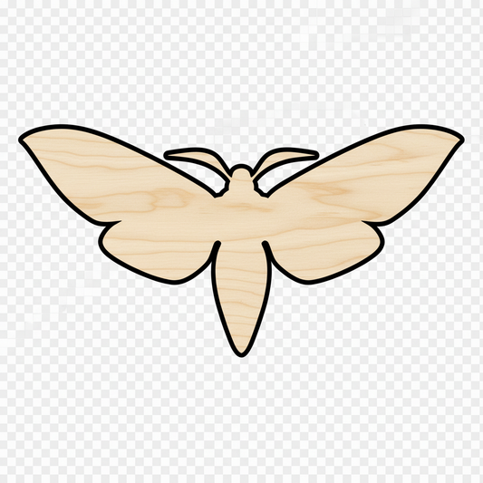 Unfinished Wood Moth Shape - Insect - Craft - up to 46" DIY NameSigns.com