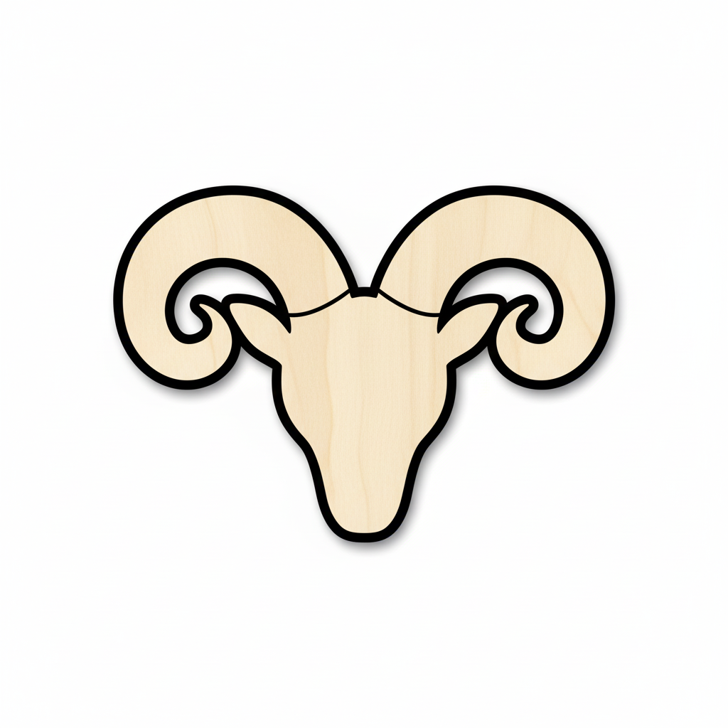 Unfinished Wood Ram Head Sheep Shape - Farm Animal - Craft - up to 46" DIY NameSigns.com