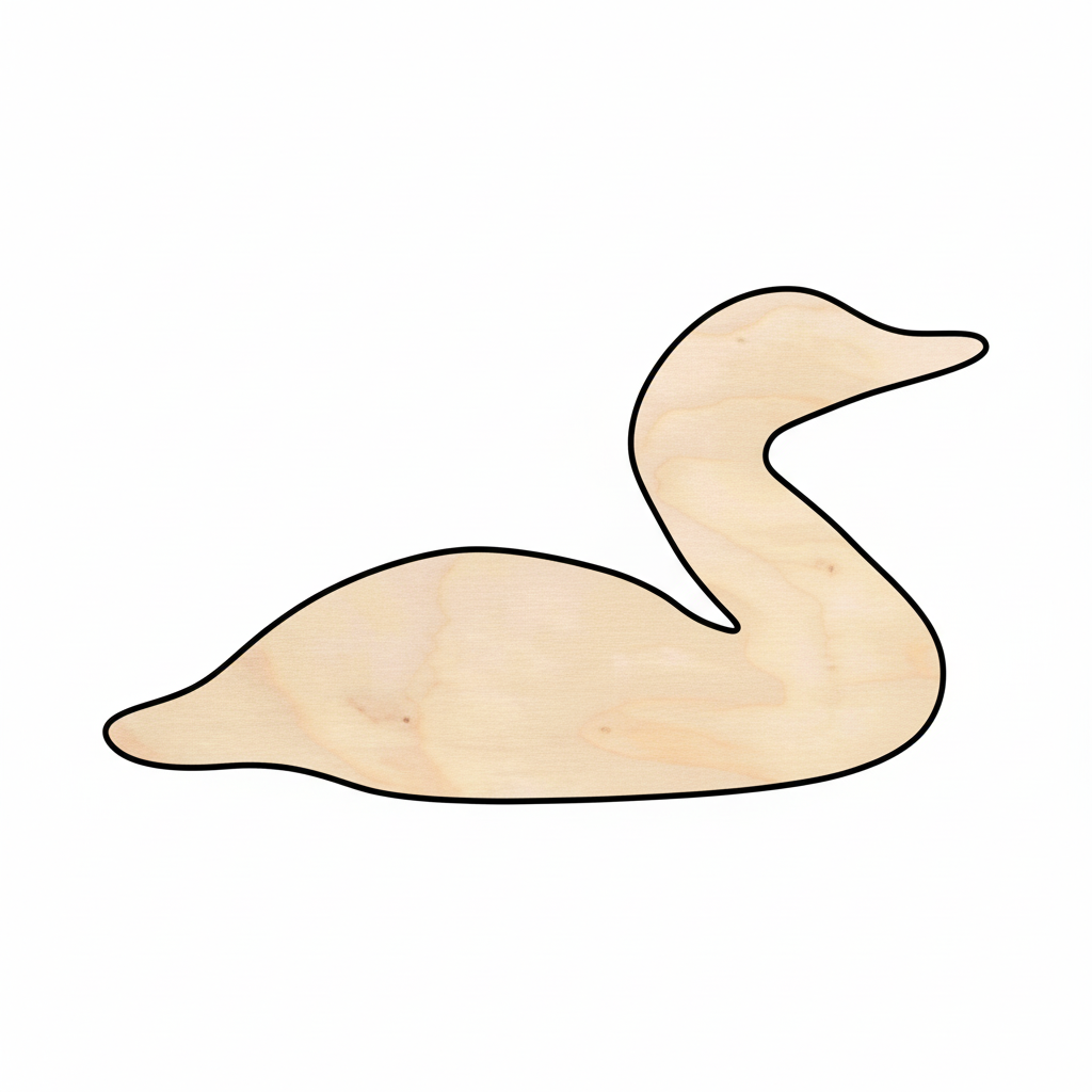 Unfinished Wood Loon Silhouette - Craft- up to 46" DIY NameSigns.com
