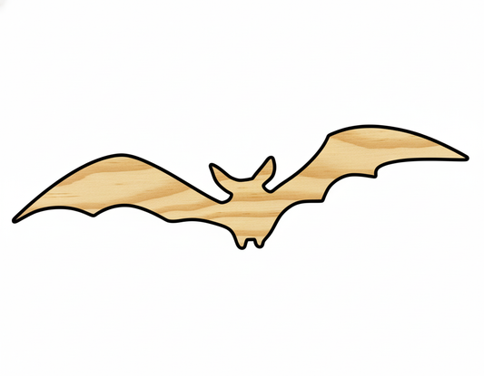 Unfinished Wood Halloween Bat Shape - Craft - up to 46" NameSigns.com