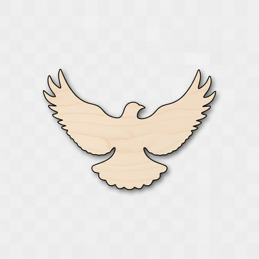Unfinished Wood Flying Dove Shape - Bird - Wildlife - Craft - up to 46" DIY NameSigns.com