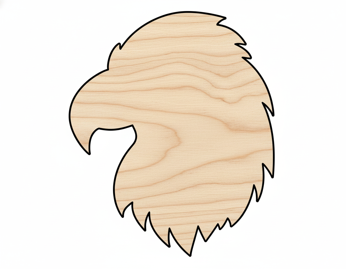 Unfinished Wood Eagle Head Shape | DIY Craft Cutout | up to 46" DIY NameSigns.com
