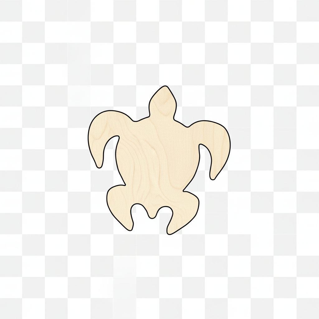 Unfinished Wood Sea Turtle Shape - Craft - up to 46" DIY NameSigns.com