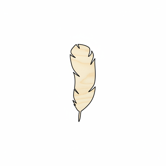 Unfinished Wood Large Feather Shape - Craft - up to 46" DIY NameSigns.com