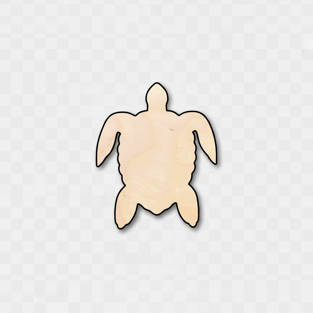 Unfinished Wood Sea Turtle Silhouette - Craft- up to 46" DIY NameSigns.com