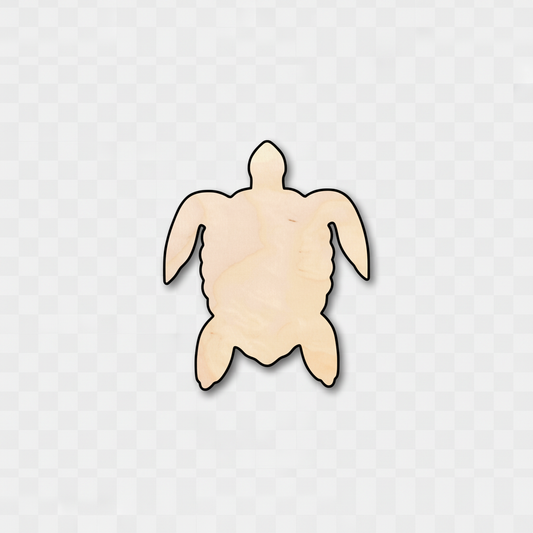 Unfinished Wood Sea Turtle Silhouette - Craft- up to 46" DIY NameSigns.com