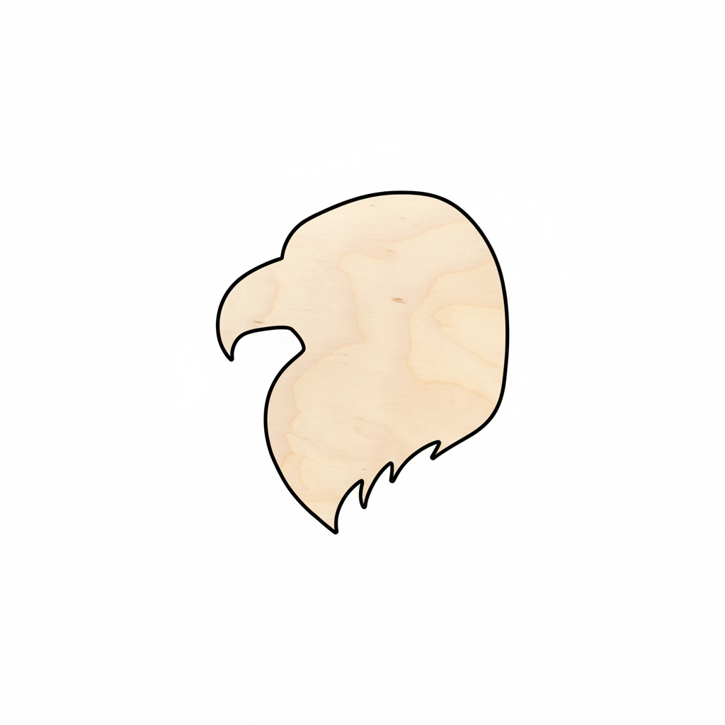 Unfinished Wood Eagle Head Shape - Animal - Wildlife - Craft - up to 46" DIY NameSigns.com
