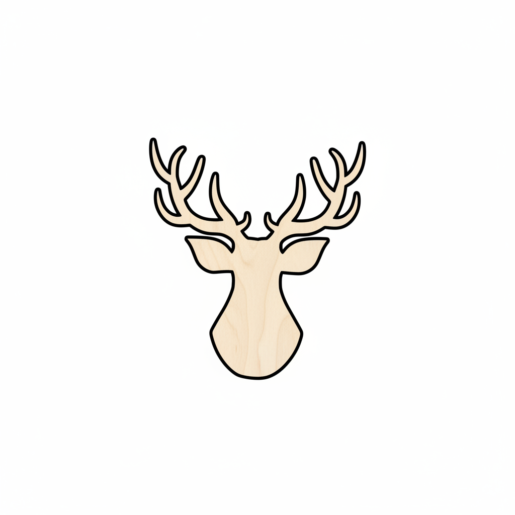 Unfinished Wood Deer Antlers Buck Shape - Craft - up to 46" DIY NameSigns.com