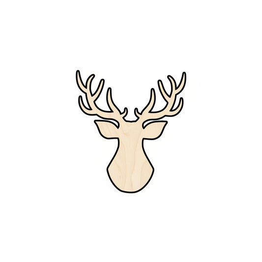 Unfinished Wood Deer Antlers Buck Shape - Craft - up to 46" DIY NameSigns.com